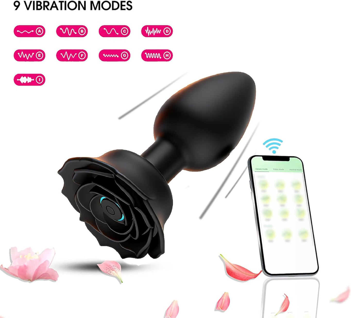 DarkBloom Rose Anal Plug Vibrator