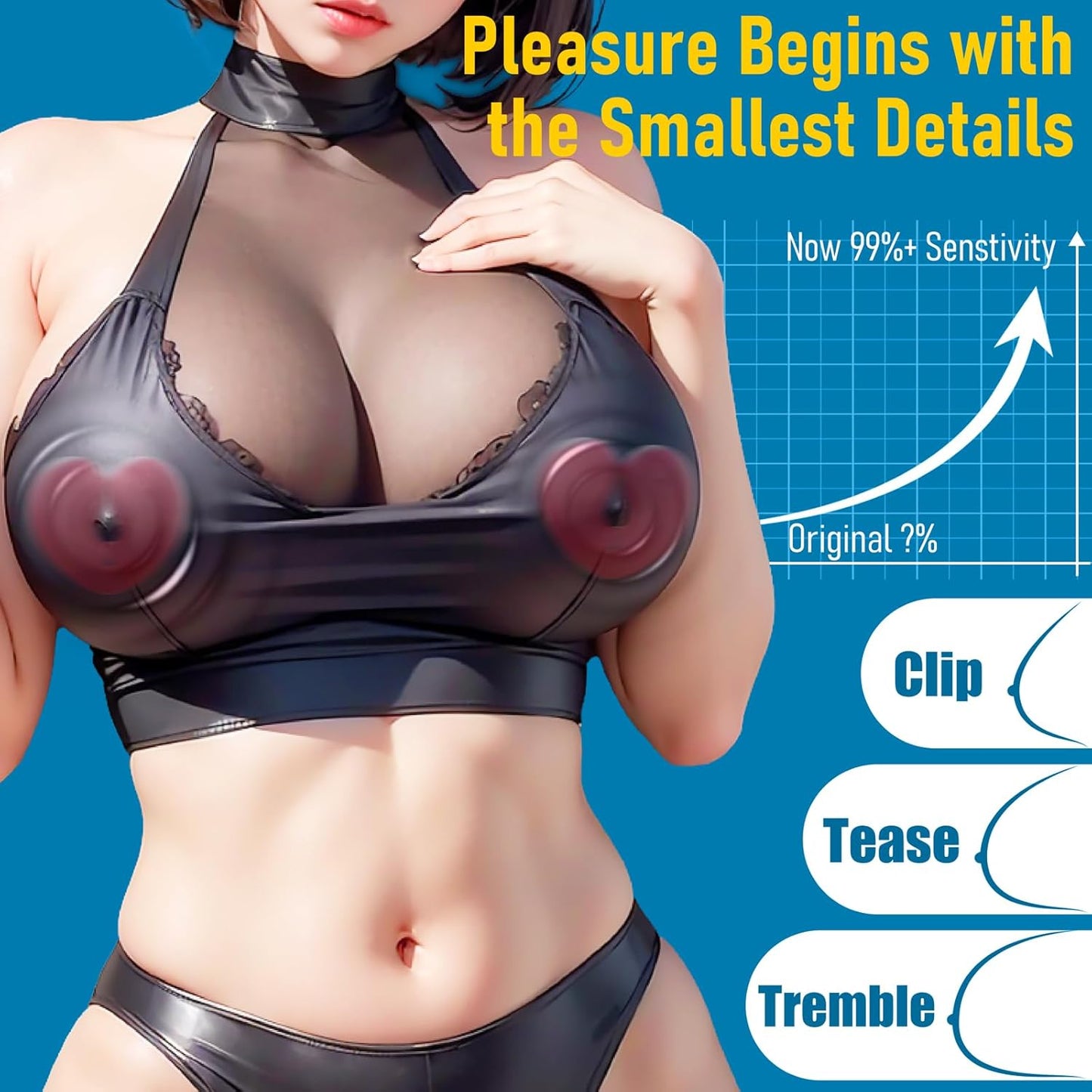 HeartBite Vibrating Nipple Clamps with Remote