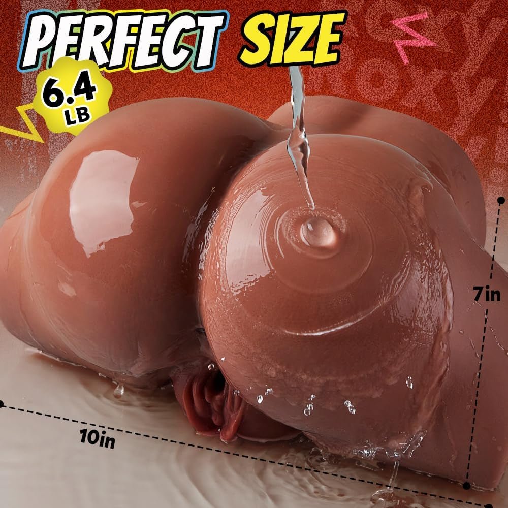 6.4LB Brown Sex Doll Ass for Men, Realistic Pocket Pussy with Soft BBW Butt,Tight Vagina & Anal for Several Sex Positions, TPE Male Masturbator Male Sex Toys with Free Lube - Vixen | Nova Network