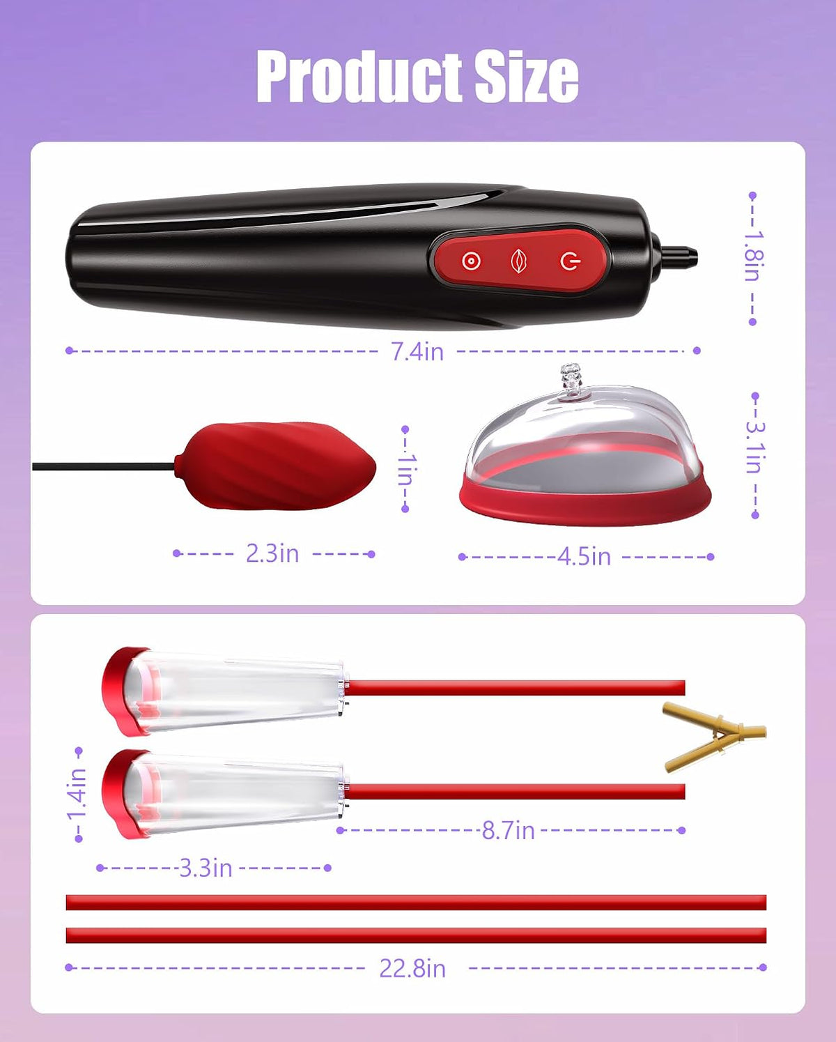 DrawDesire App-Controlled Electric Pussy Pump and Nipple Sucker