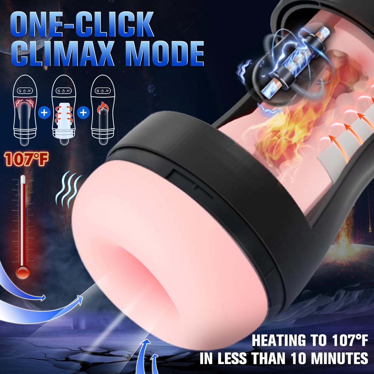 SmartStroke AI App-Control Heating Suction Male Stroker