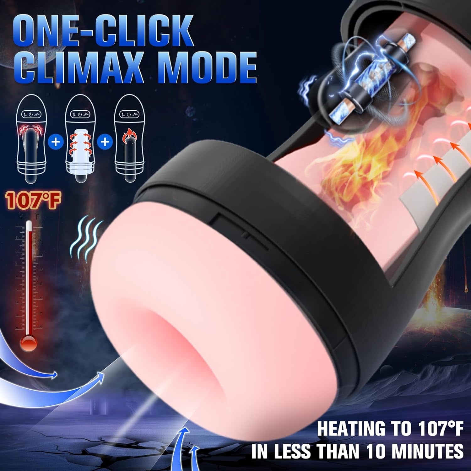 SmartStroke AI App-Control Heating Suction Male Stroker