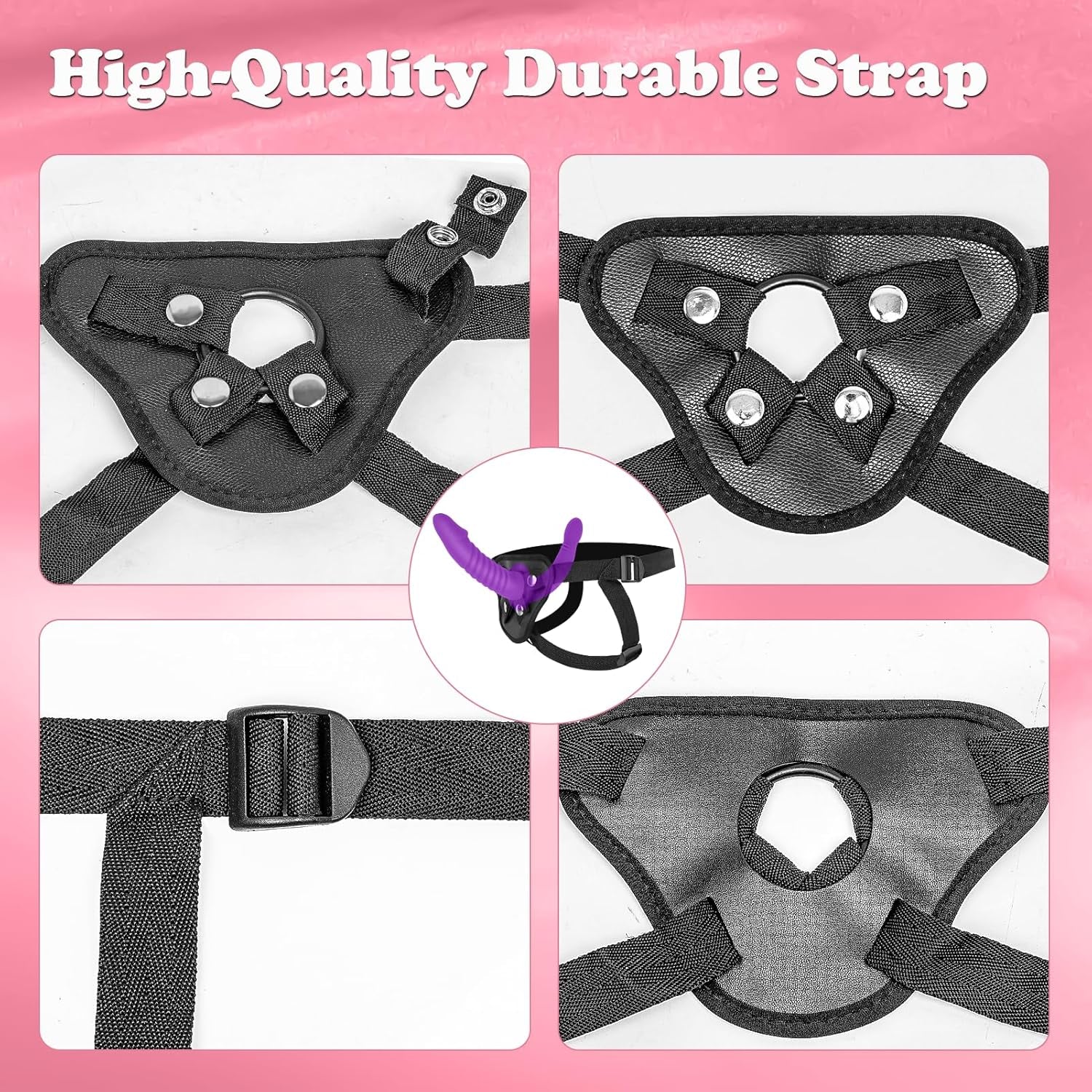 DuetteViolet Double-Ended Strap-On Dildo Adjustable Harness