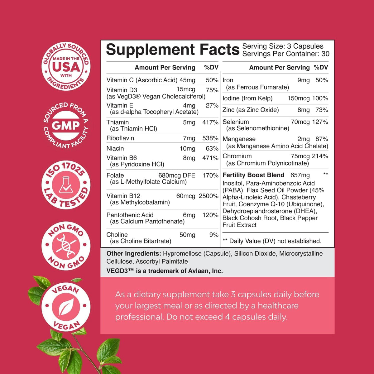 Fertility Supplements for Women & Men Bundle | Natures Craft