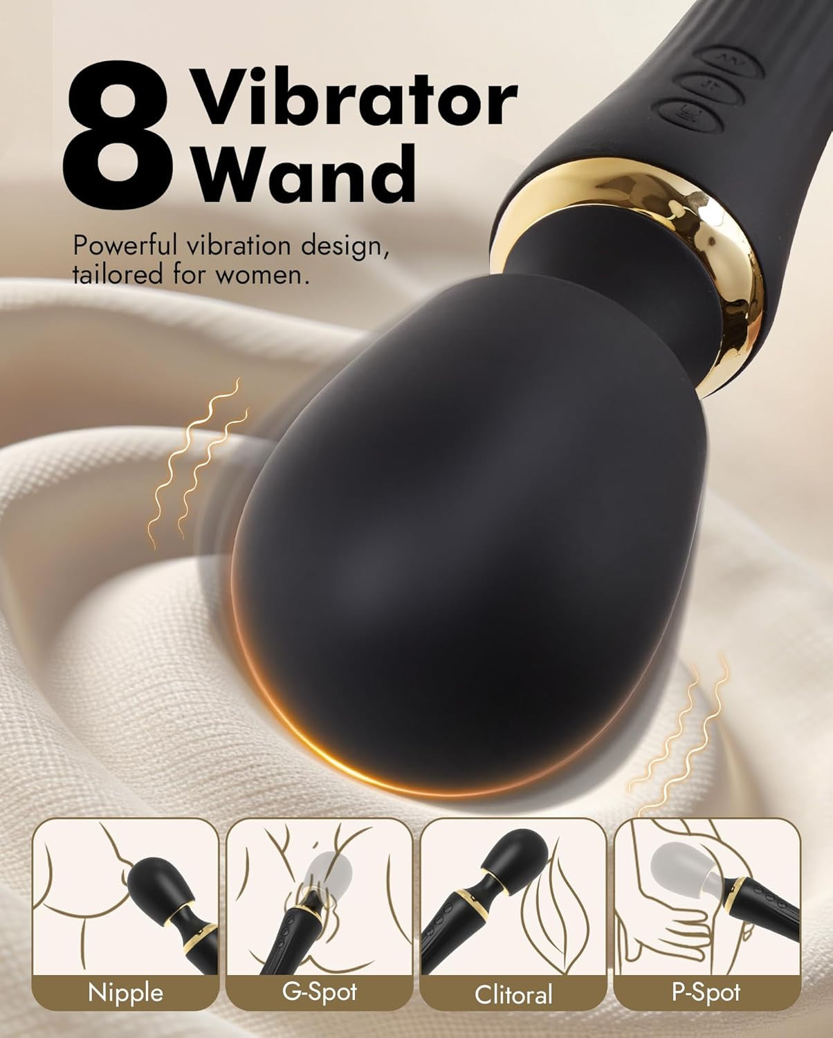 DuoThrust App Control Thrusting Wand Dildo Vibrator