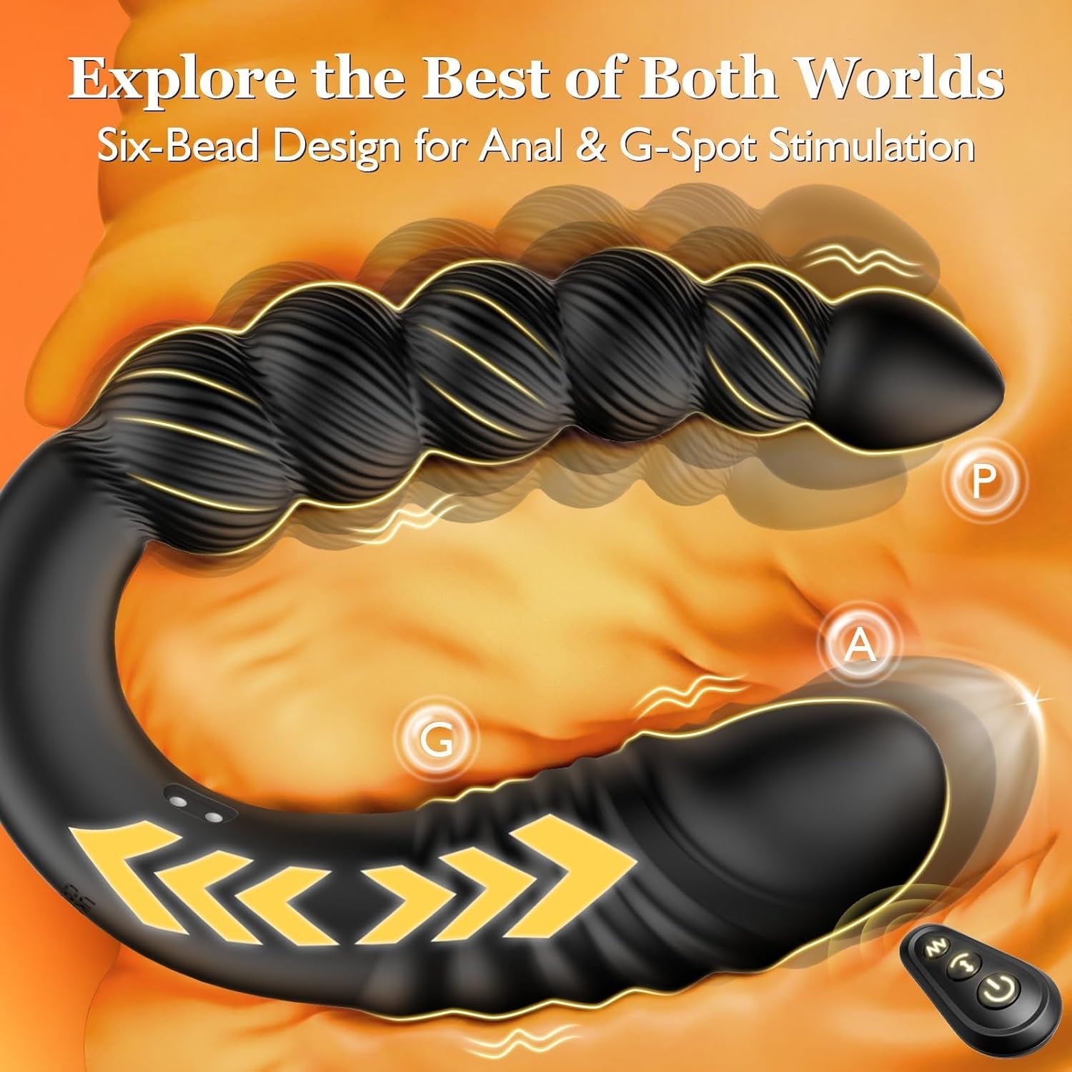TwinCurve Dual-Ended Pleasure Beads Thrusting Dildo