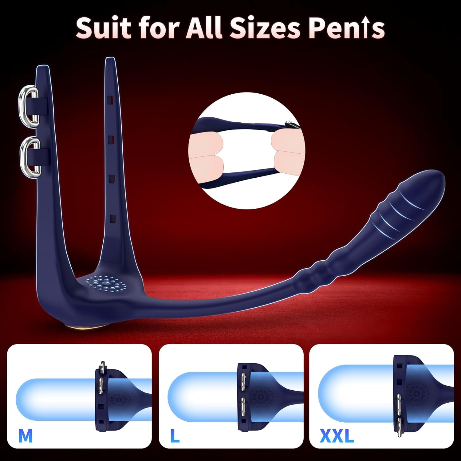 BuckleDown Adjustable Cock Ring Prostate Massager 10 Modes