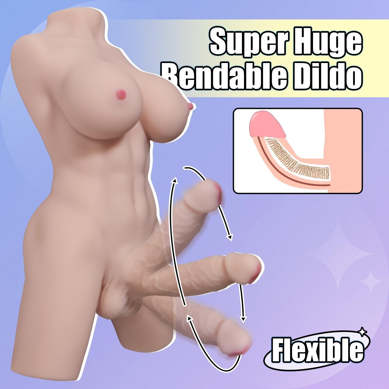DahliaMF Trans Torso Sex Doll | Realistic Dildo & Skeleton