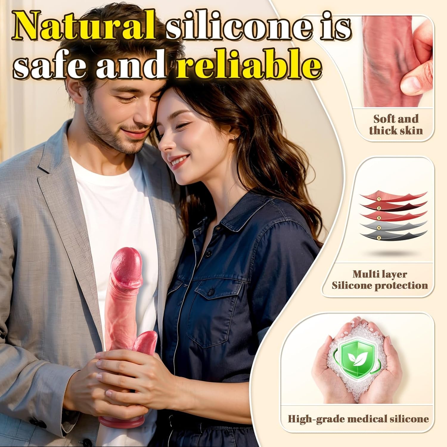 TongueTide 9" Thrusting Tongue-Licking Dildo Vibrator
