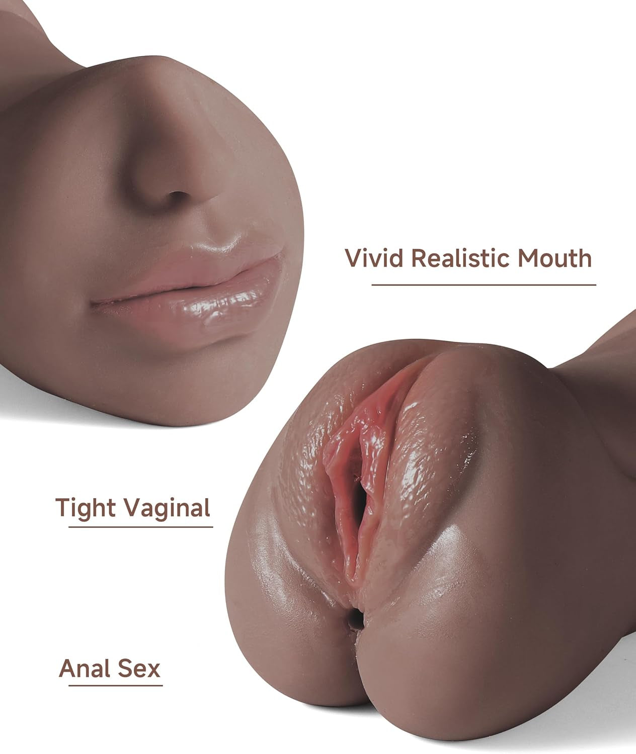 EbonyLuxe 3-in-1 Pocket Pussy Stroker