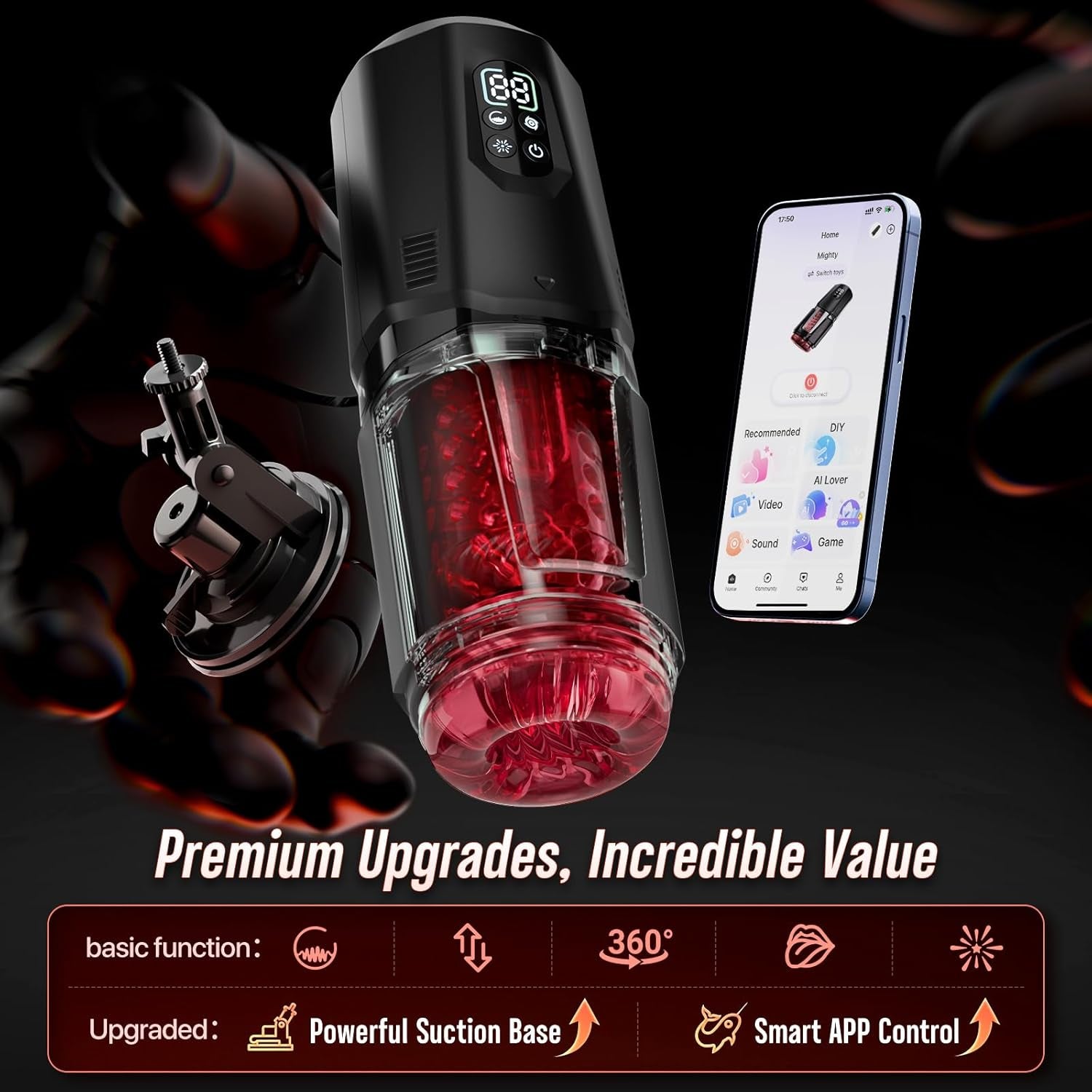 ThrustIQ AI Male Stroker with Thrusting & Vibration