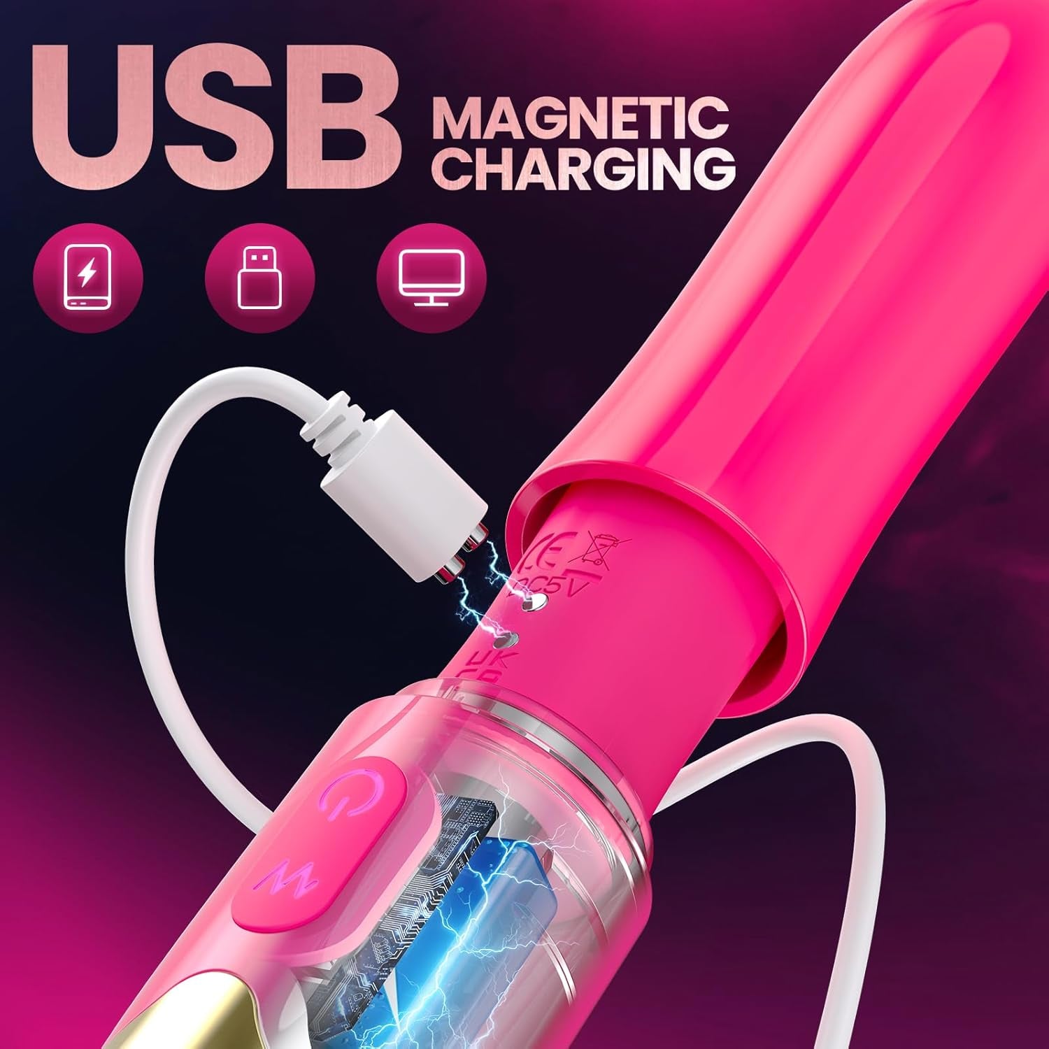 RoseFlex 5-in-1 Precision Pleasure Vibrator