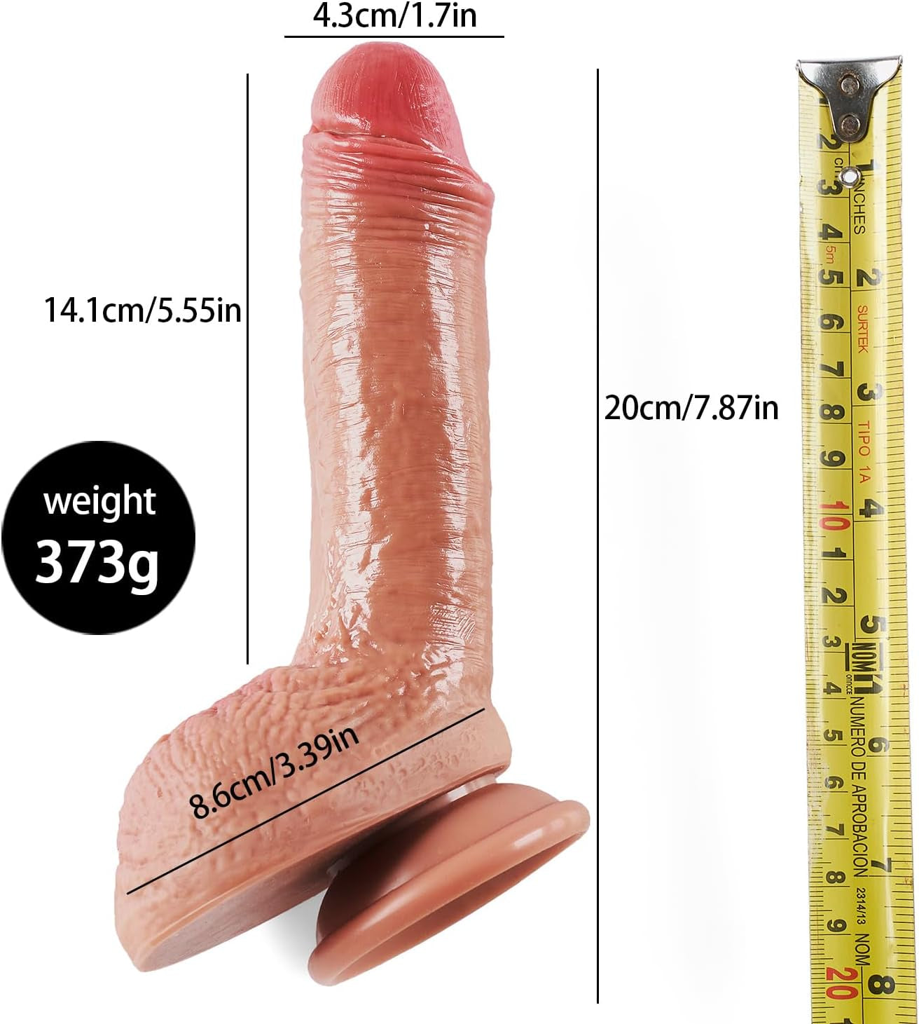LifeLike 7.8" Dual-Layer Realistic Silicone Dildo