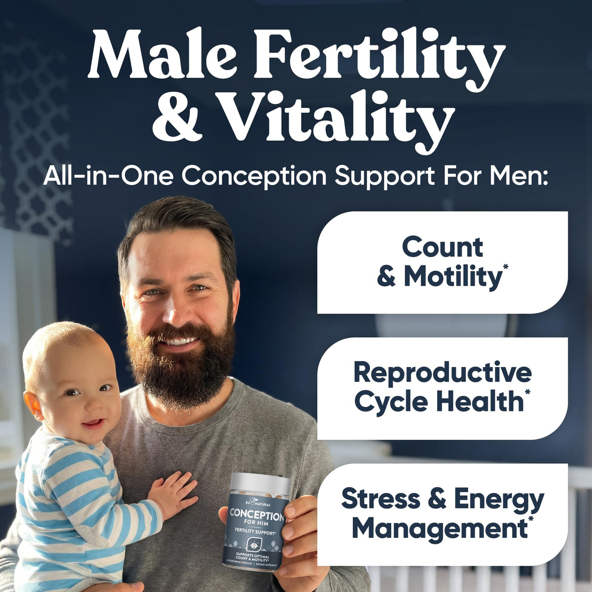 Conception for Him Male Fertility Supplement | Eu Natural