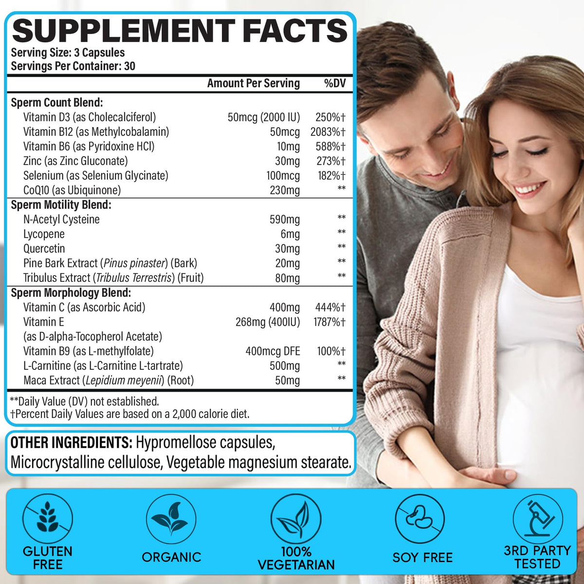 Male Fertility Supplement with Maca & CoQ10 | Chisytkiy