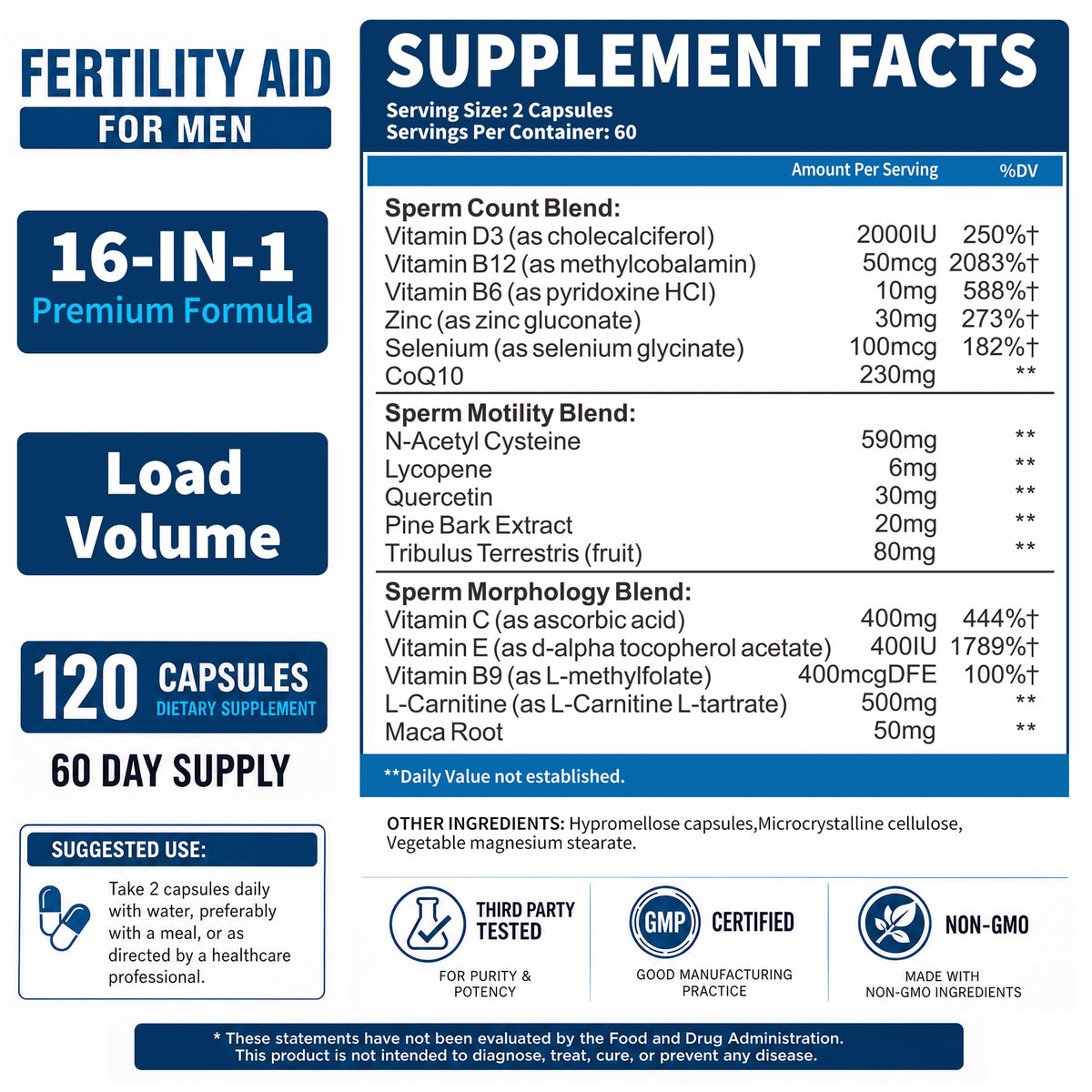 Male Fertility Supplement with CoQ10 & Maca | Ulvara