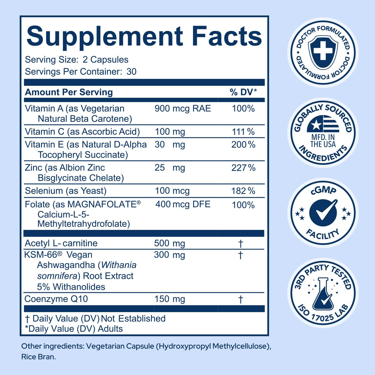 Premom Sperm Fortify Male Fertility Supplement with KSM-66