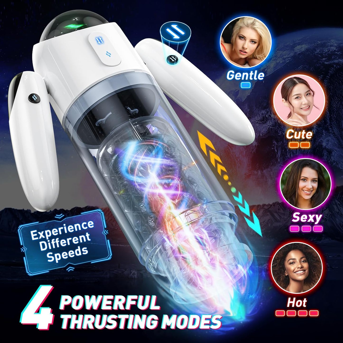 GlideWing Thrusting Rotating Male Stroker