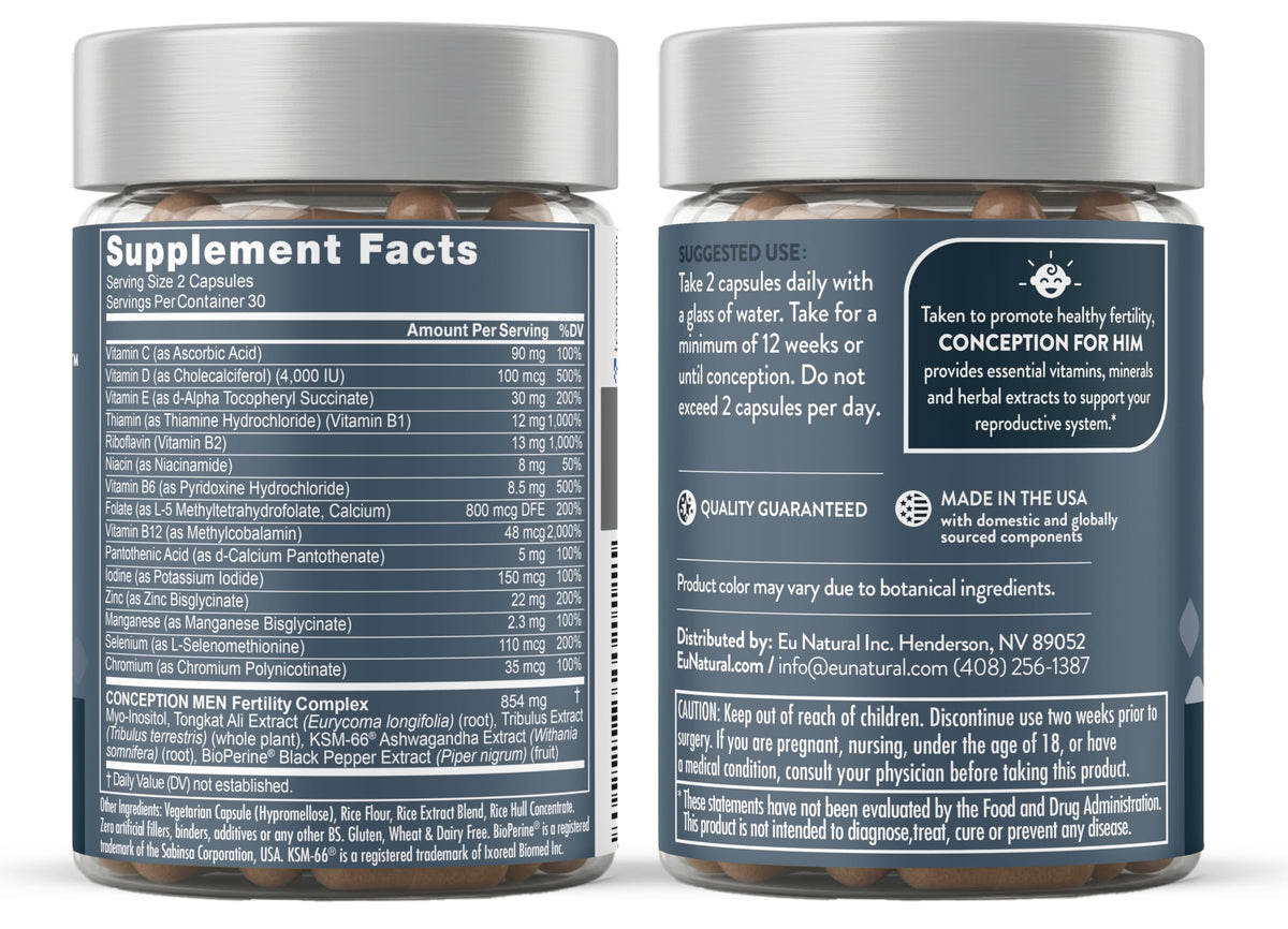 Conception for Him Male Fertility Supplement | Eu Natural