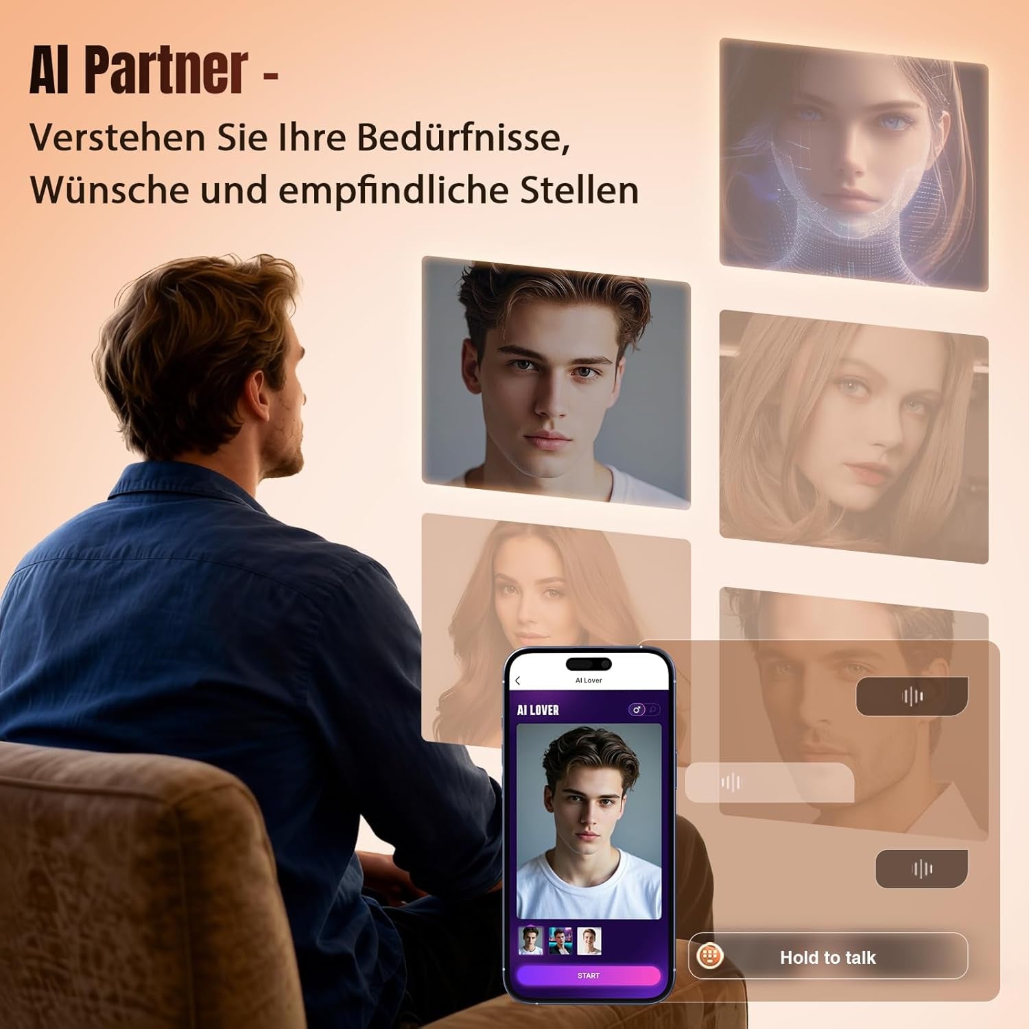 PulseHalo AI Sync Prostate Massager Male Vibrator