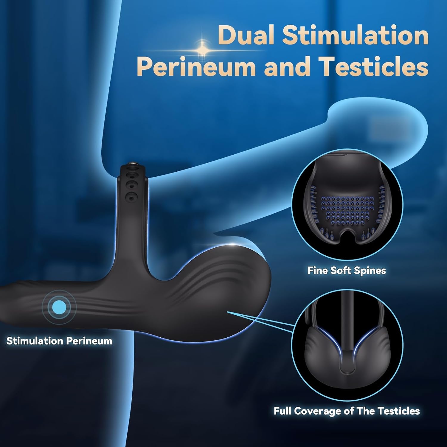 QuietCommand Thrusting Prostate Massager Cock Ring