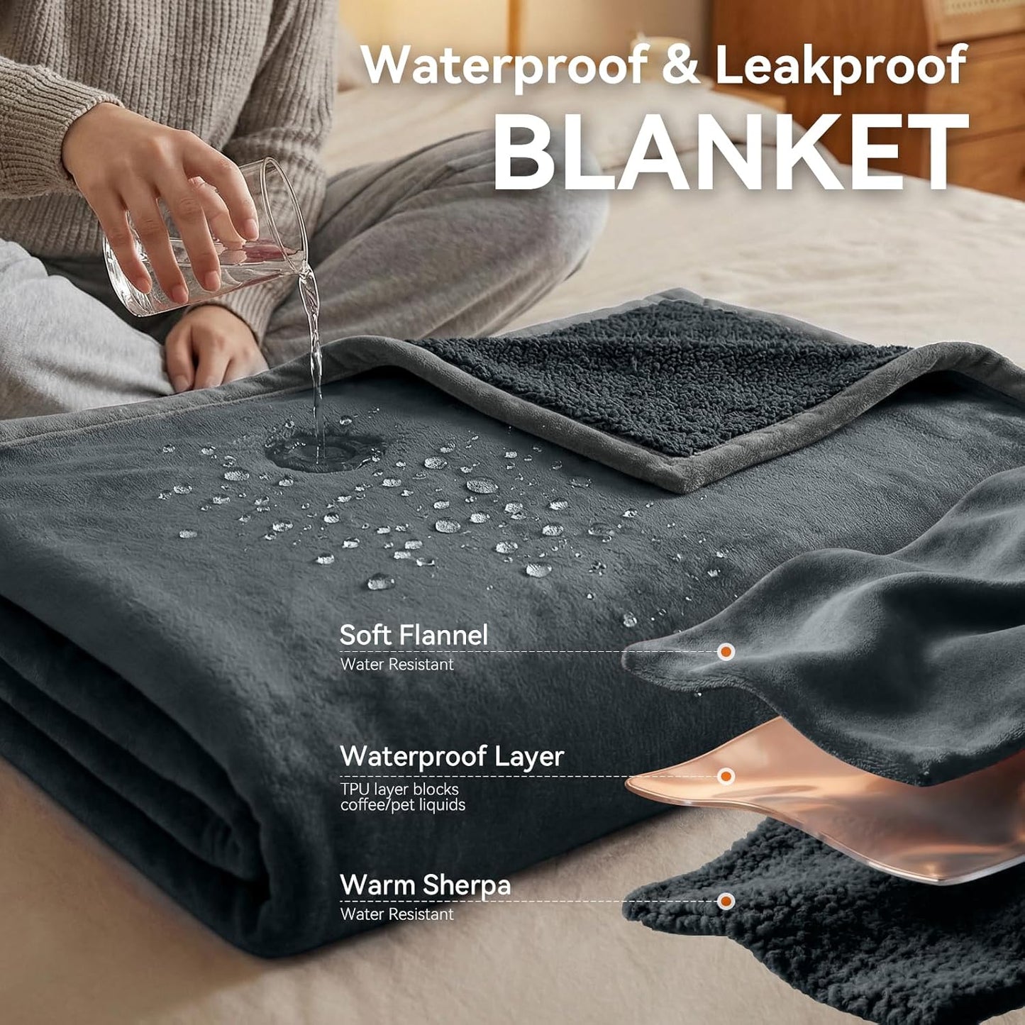 SlateGuard Deluxe Waterproof Sex Blanket