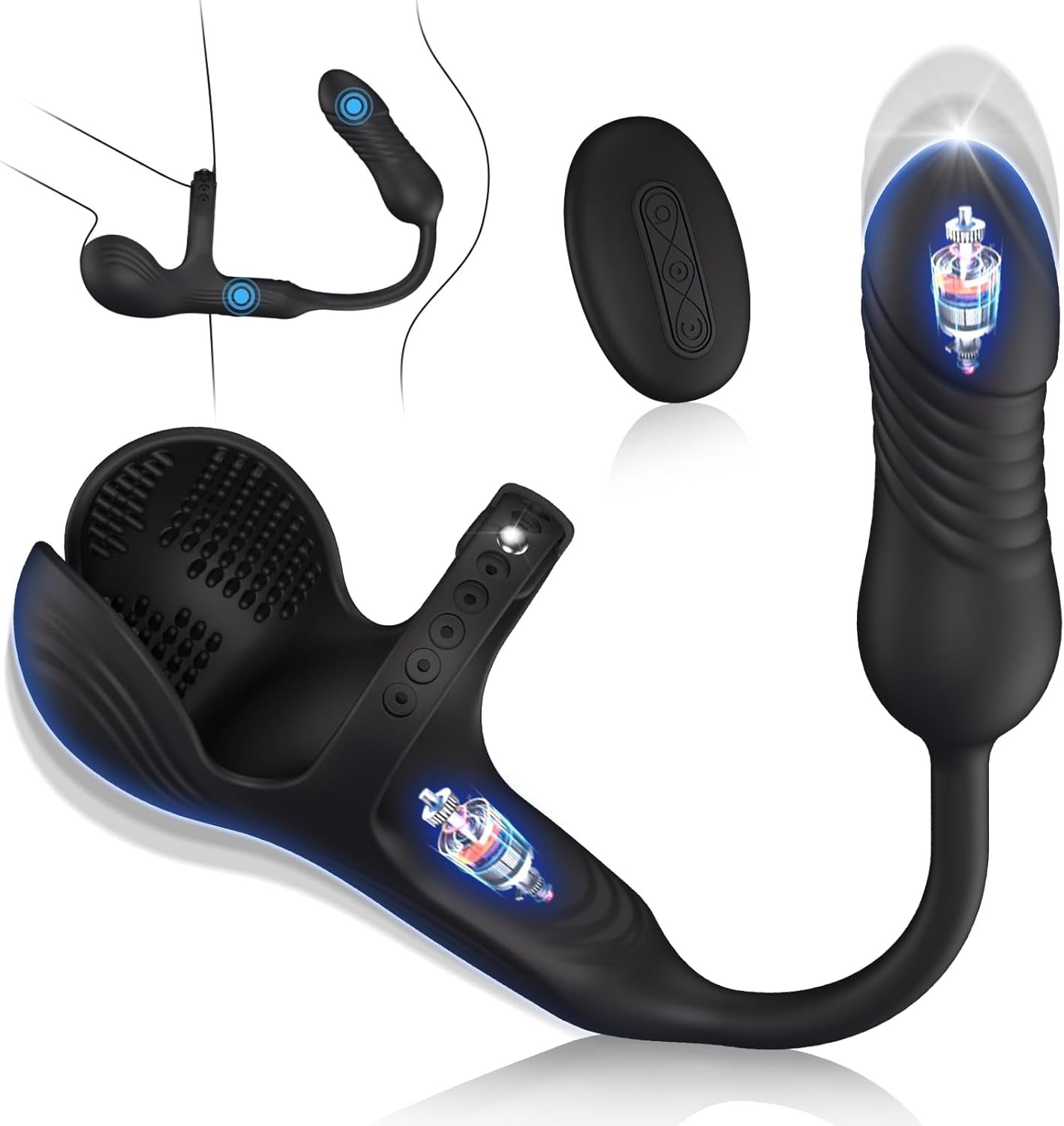 QuietCommand Thrusting Prostate Massager Cock Ring