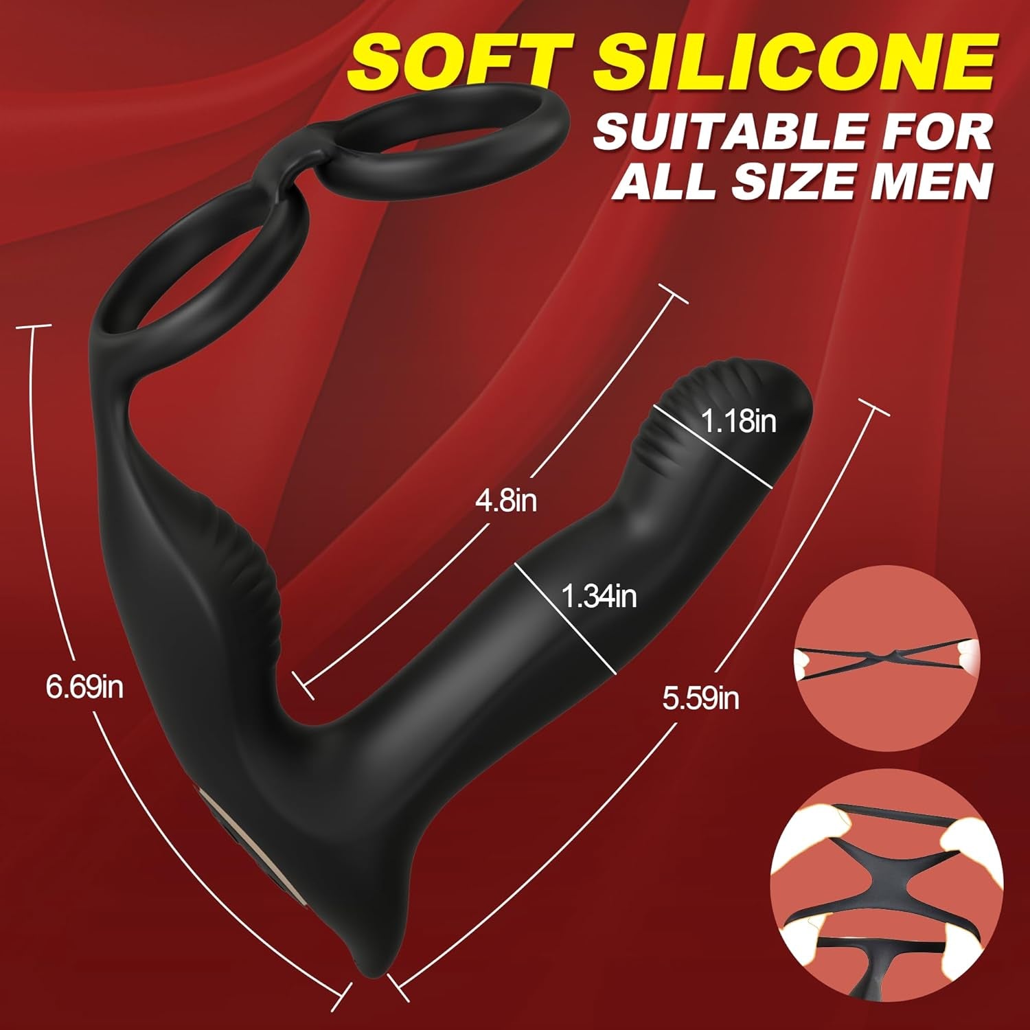 SixthSense Thrusting Prostate Massager Cock Ring 10 Modes