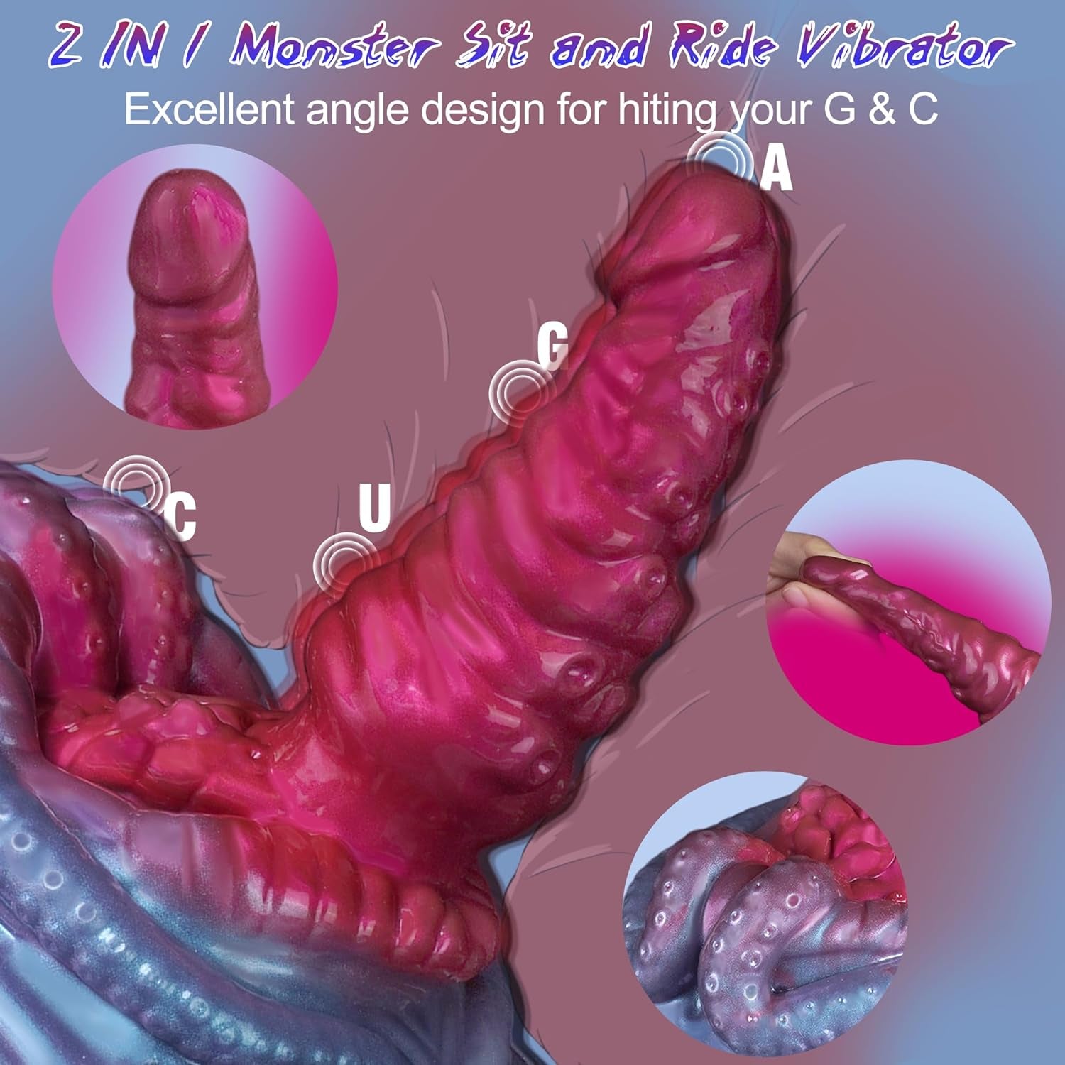 TentacleRide Riding Dildo Vibrator & Grinder