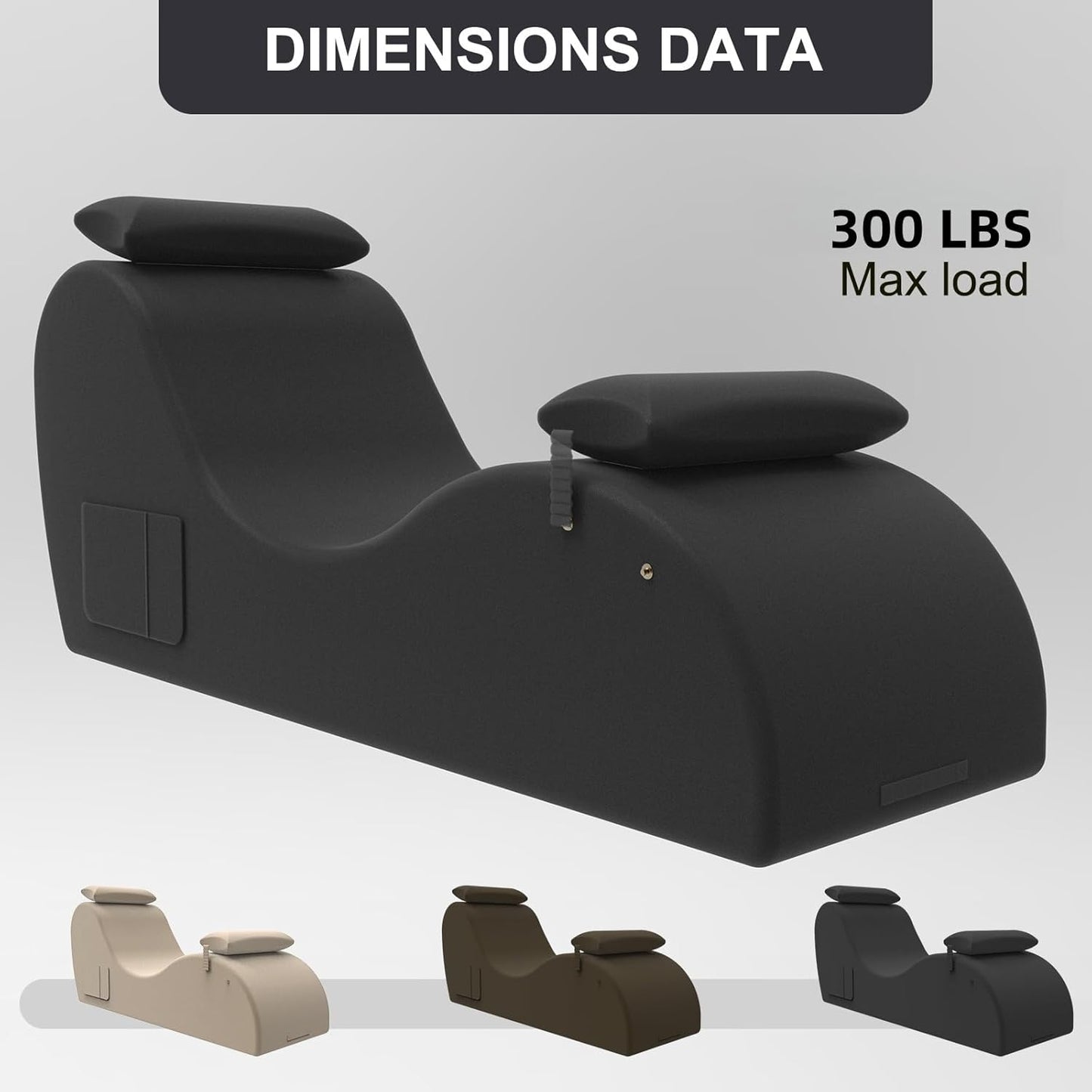 NoirArc Premium Black Sex Chaise Lounge Chair