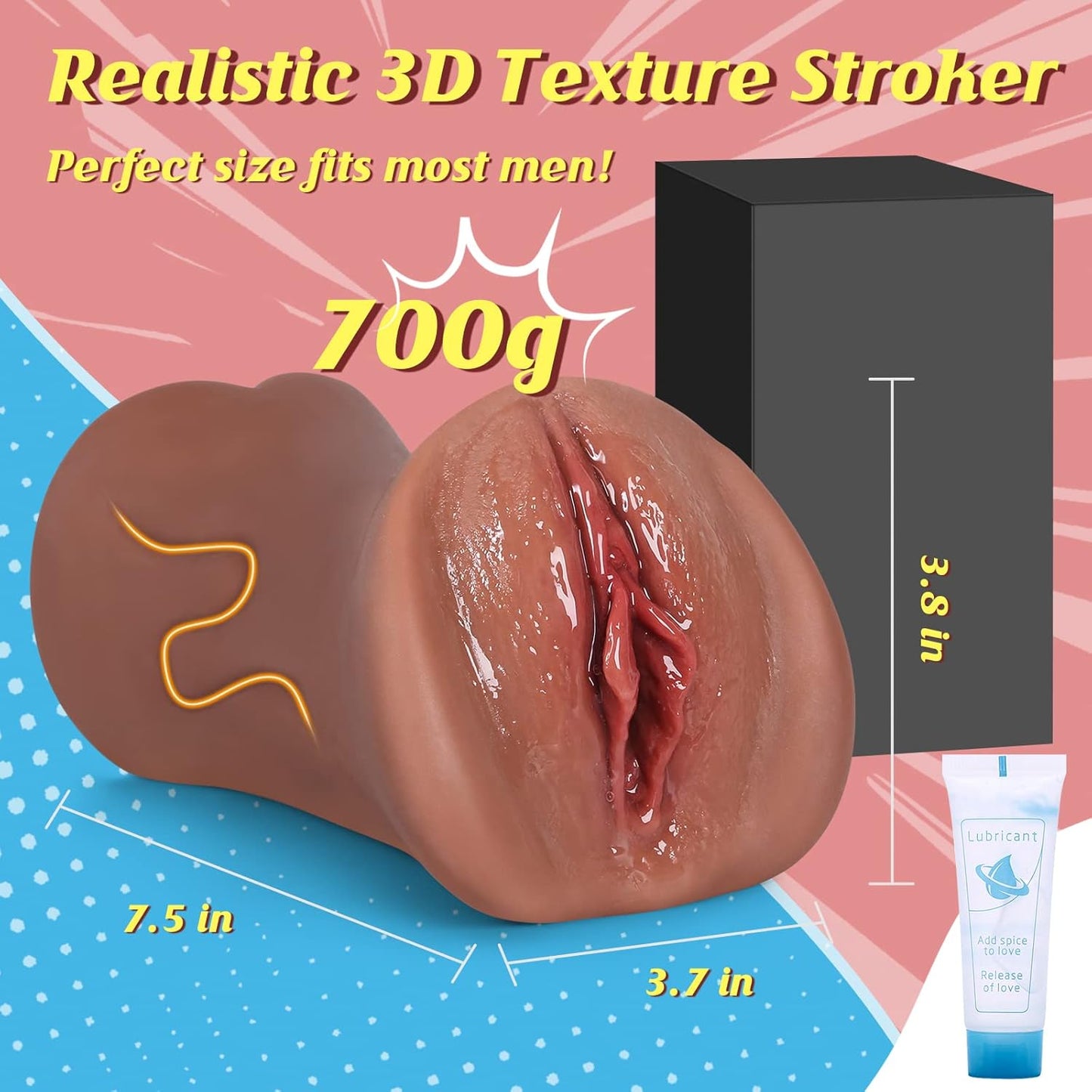 PlushRidge Dual-Ended Pocket Pussy Stroker