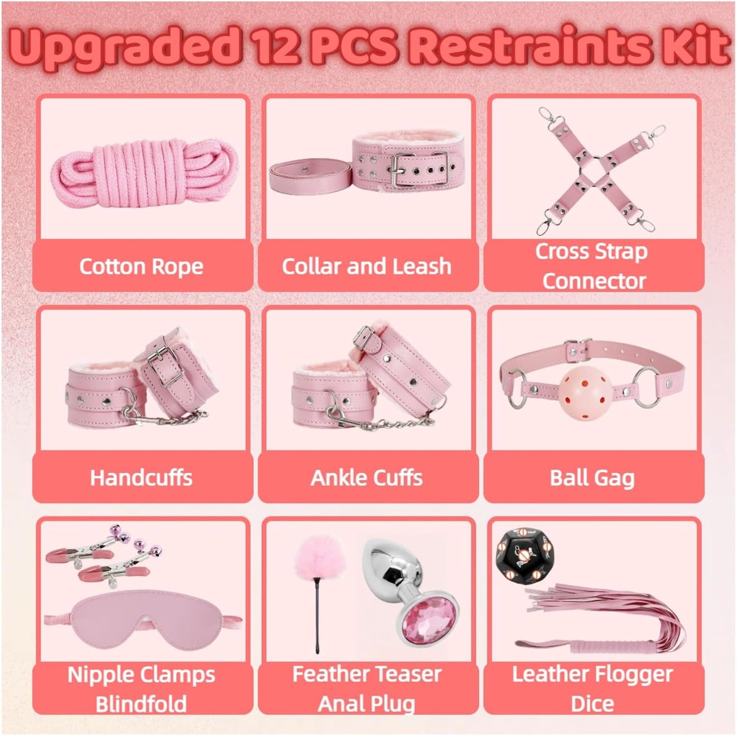 SeductionPlay 12-Piece Bondage Kit for Beginners