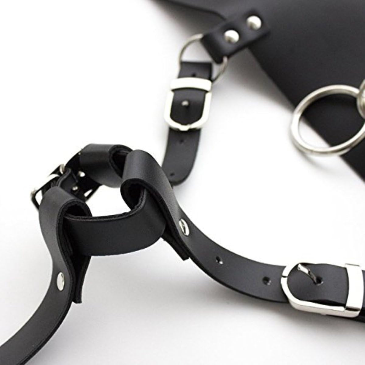 LockHold PU Leather Wand & Vibrator Harness Belt