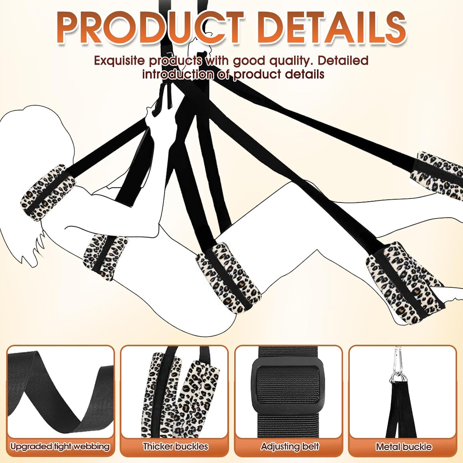 WildPerch Heavy-Duty Sex Swing Sling 400lb Hold