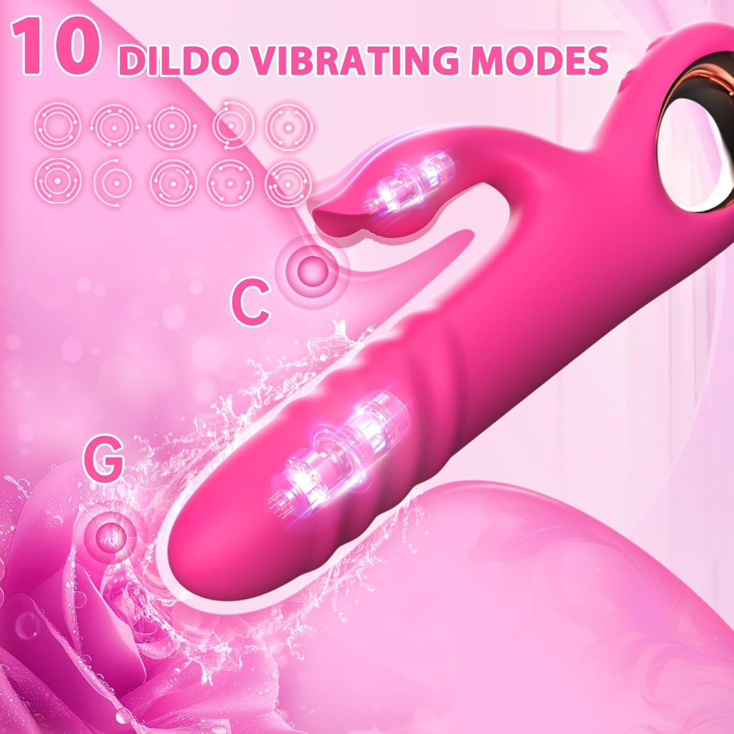 BlushPulse Pink Thrusting Rabbit Vibrator