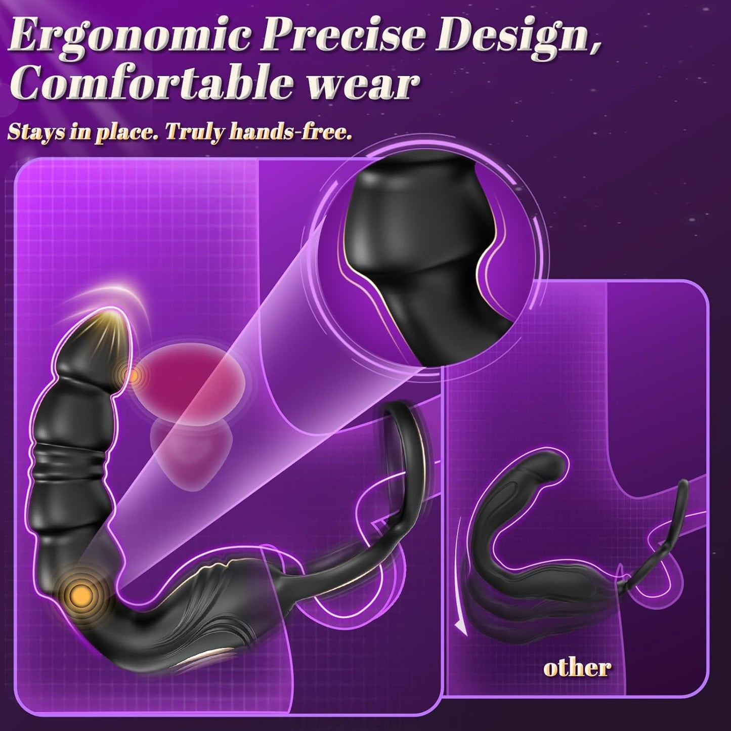 SteadyPulse Thrusting Prostate Massager Penis Ring