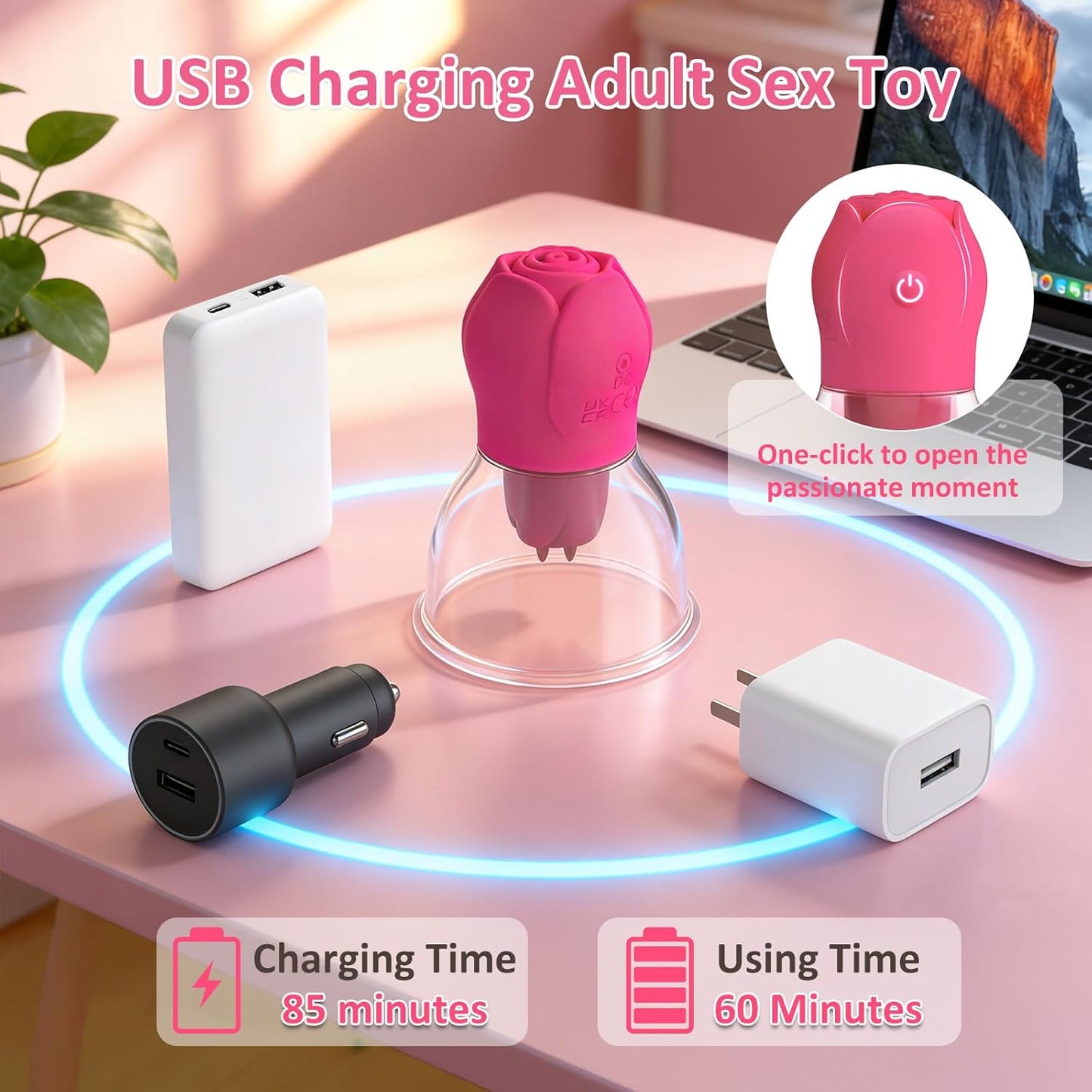 SuctionRose App-Controlled Nipple Sucker Vibrators