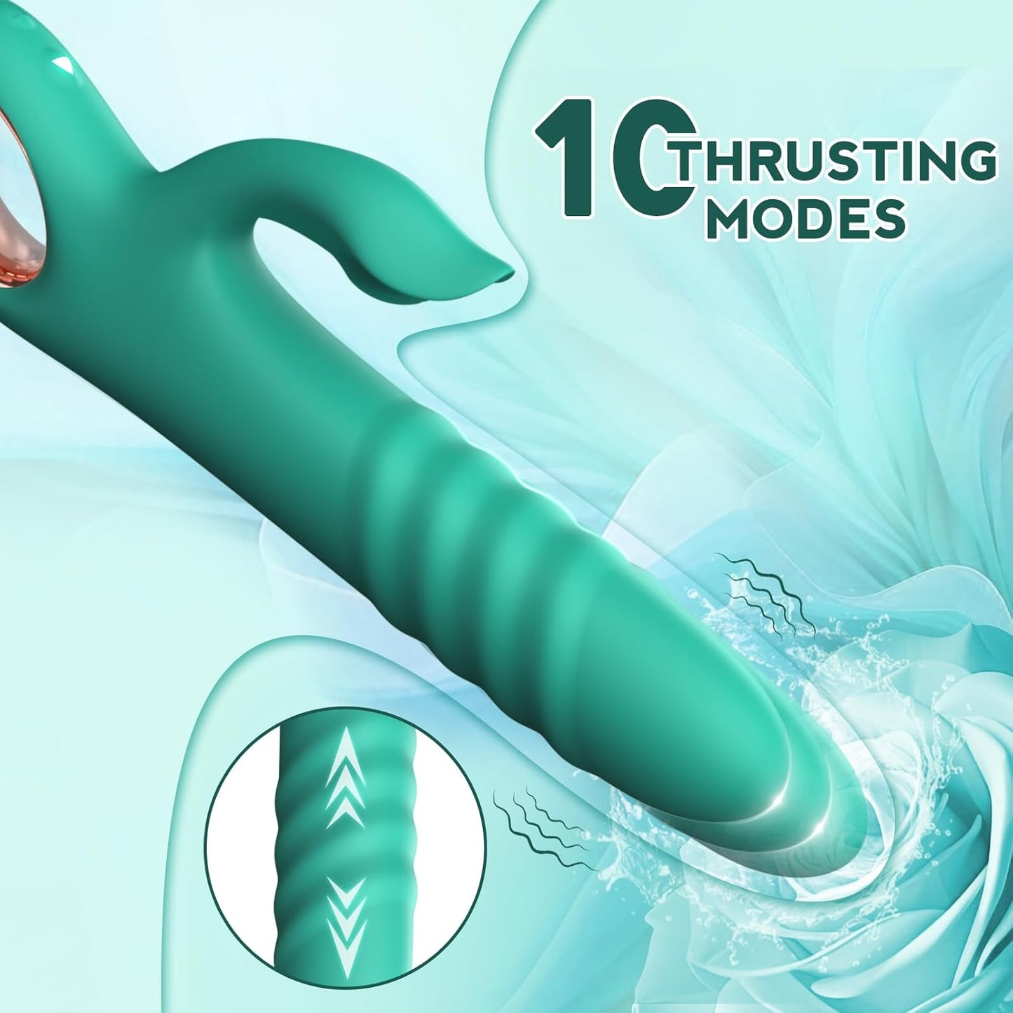 BloomThrust Thrusting Rabbit Vibrator for Women