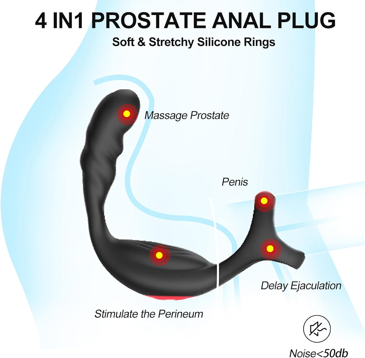 QuattroPulse 4-in-1 Prostate Massager Cock Ring
