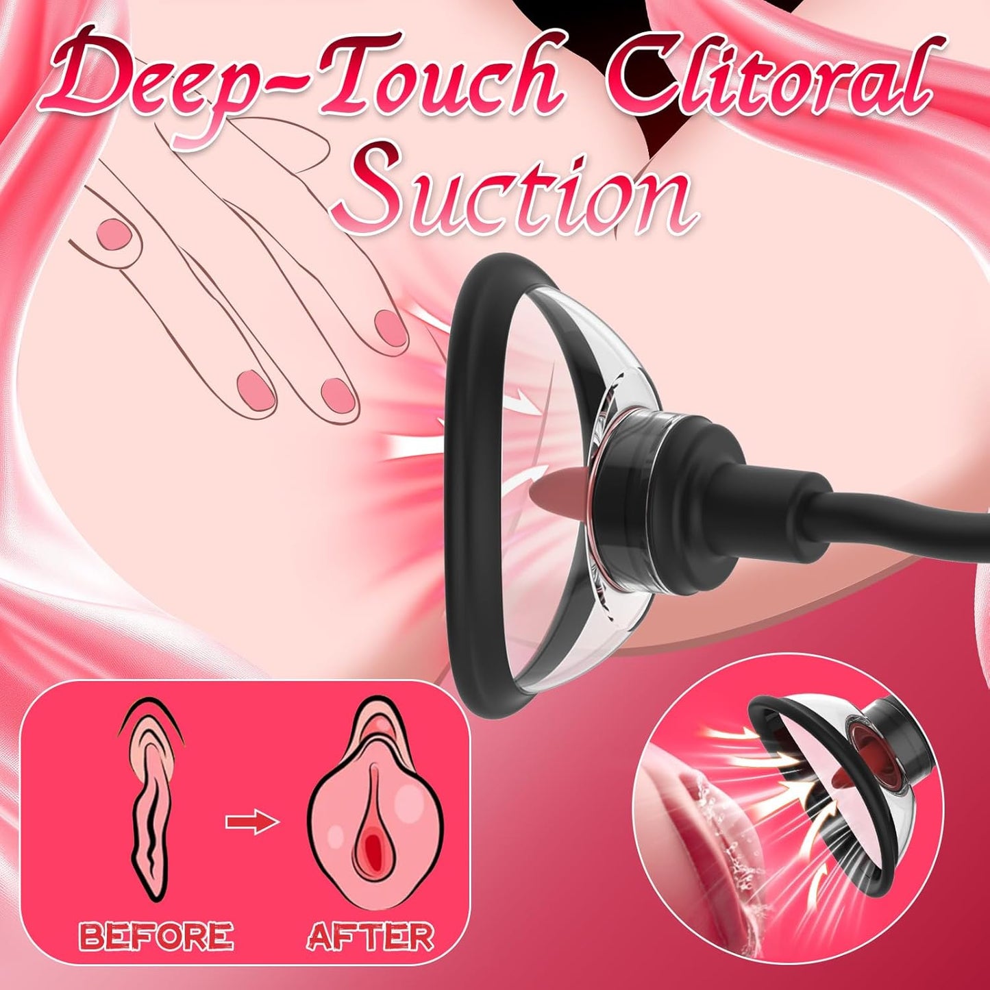 BlissPump Electric Pussy Pump with BDSM Nipple Clamps