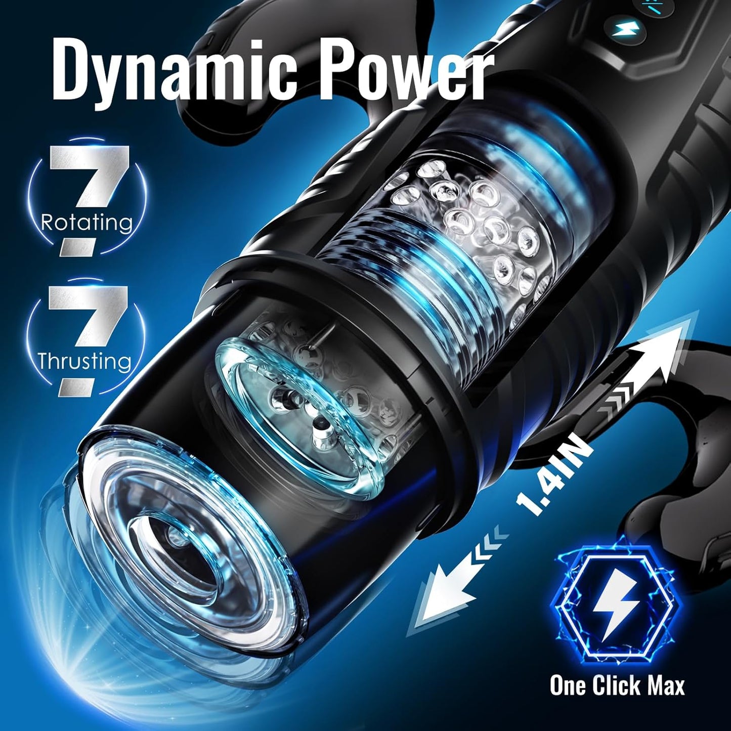 CommandDrive AI App Male Stroker with Suction Base