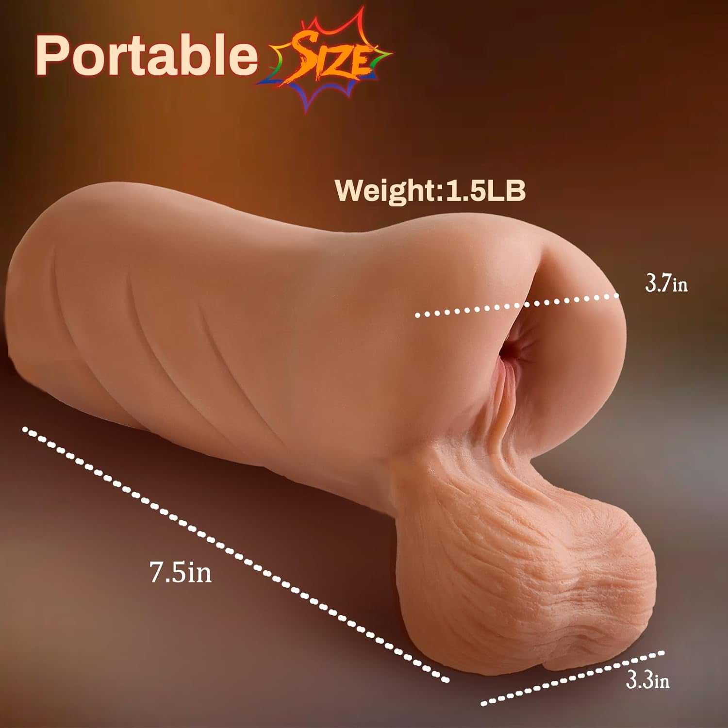 RidgeCore Anal Male Stroker with Testicles