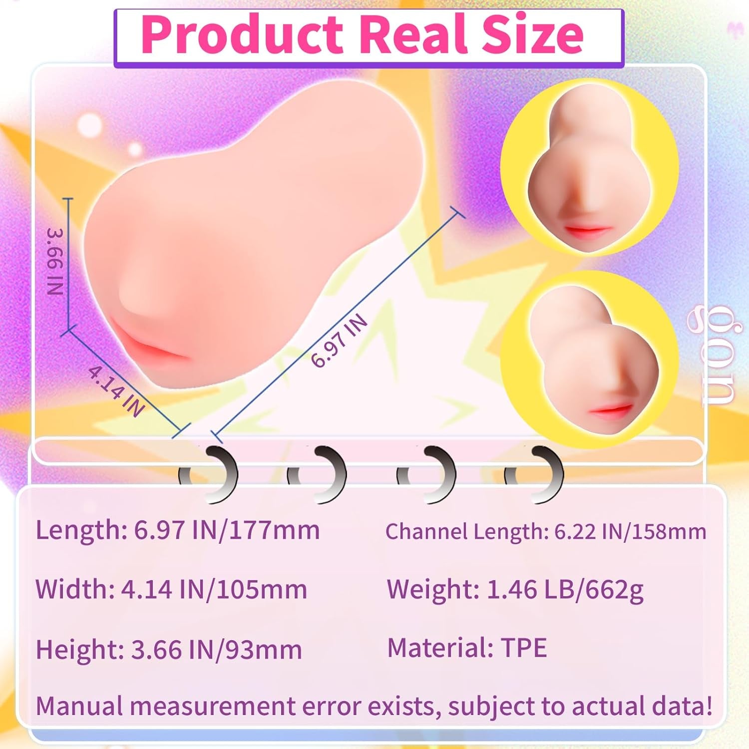 TwinLick Double-Tongue Realistic Mouth Male Stroker