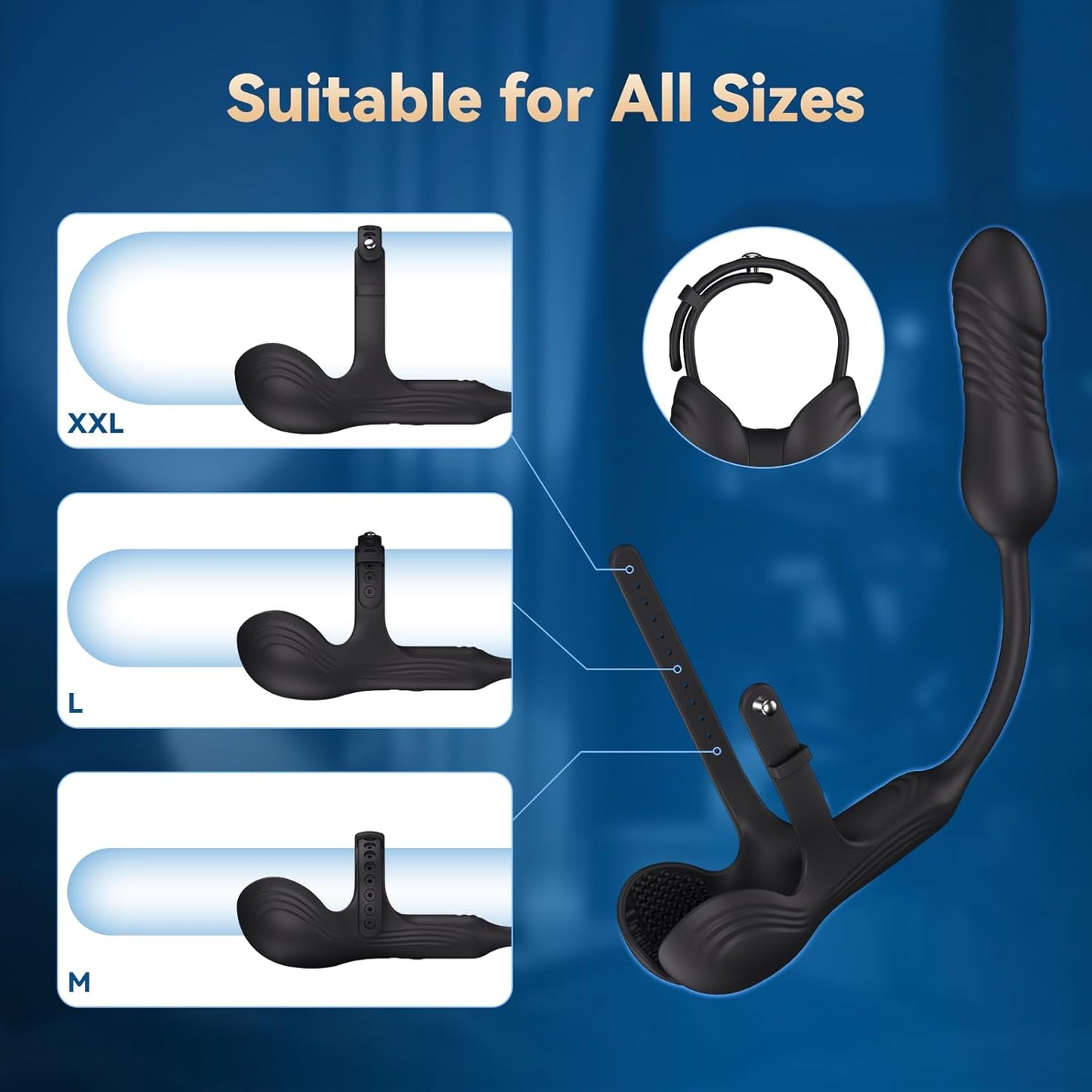 QuietCommand Thrusting Prostate Massager Cock Ring