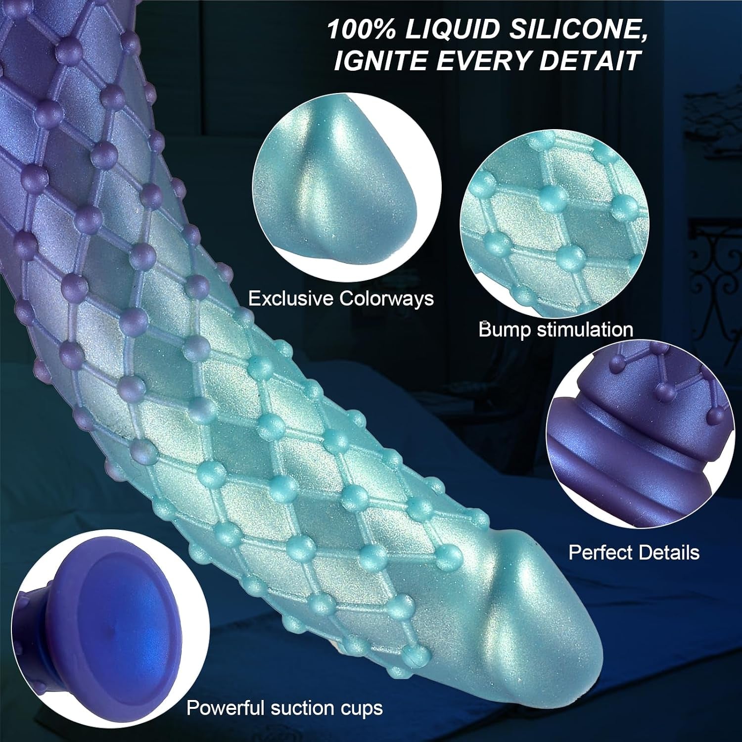 HoldFast Suction Cup Dildo Mount with 7.8" Silicone Dildo