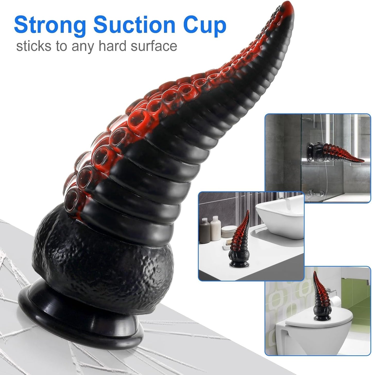 AbyssFantasy Huge Tentacle Dildo Vibrator – 10 Modes - Vixen Adult Playroom