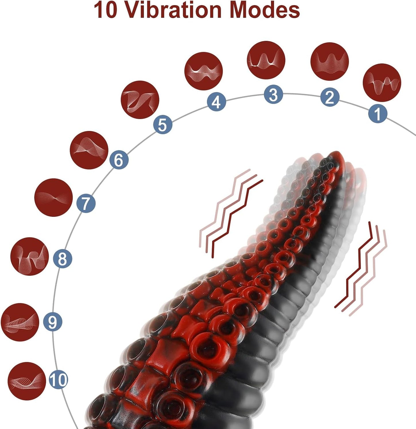 AbyssFantasy Huge Tentacle Dildo Vibrator – 10 Modes - Vixen Adult Playroom
