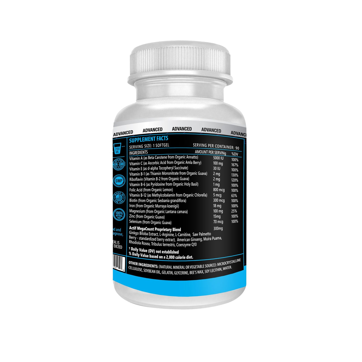 ACTIF MegaCount for Men - Maximum Fertility Support and Sperm Count Booster, Clinically Proven to Improve Sperm Count and Motility - Non-GMO, Made in USA, 90 Count - Vixen Adult Playroom