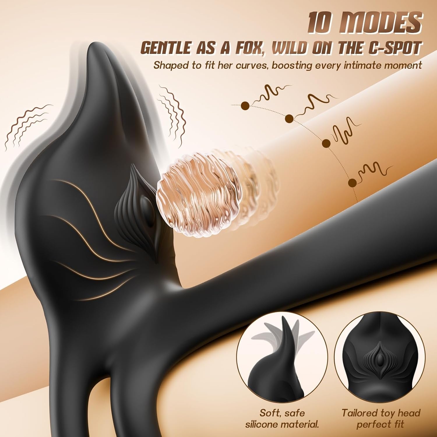 Adult Sex Toy Penis Ring - Dual Cock Ring with Rose Clit Stimulator & G Spot Vibrater, 10 Modes Mens Sex Toys for Women Couples Male, Silicone Cockring Penis Sleeve for Stronger Erection - Vixen | Nova Network