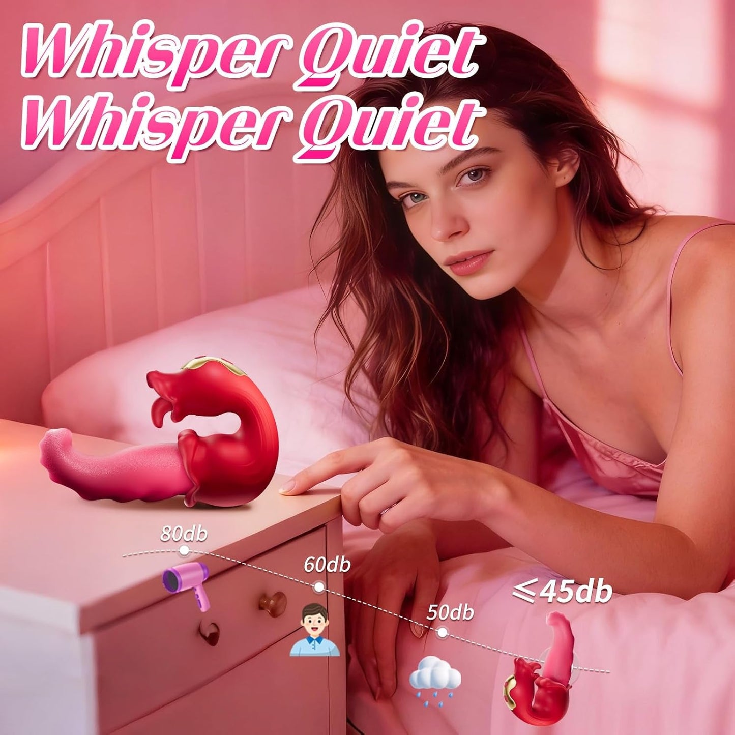 Adult Sex Toys Vibrator for Women - Rose Sex Toy Thrusting Vibrators Dildo with 10 Licking Swing & 10 Vibration Modes, G - Spot Clit Anal Stimulator, Discreet Couples Sex Toy for Female Couples Games - Vixen | Nova Network